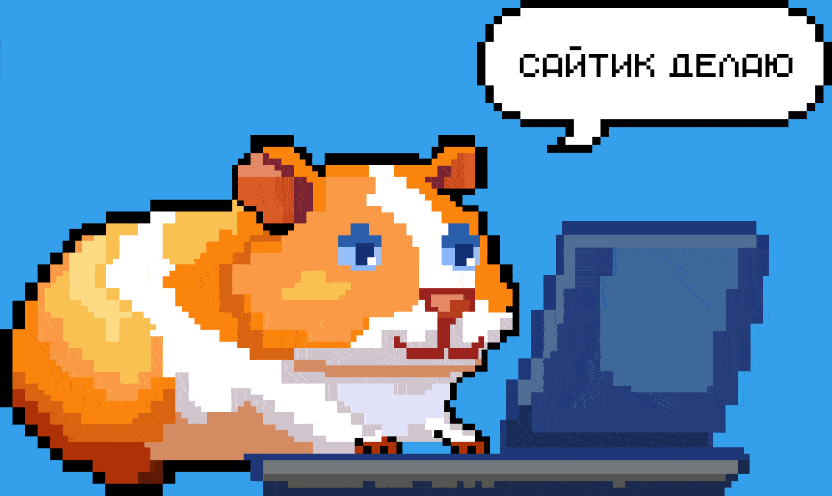 Хомяк с ноутбуком